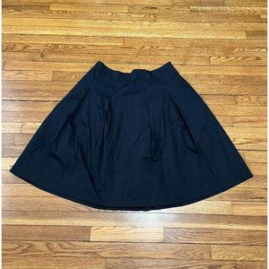 Talbots Black Pleated A-Line Mini Skirt